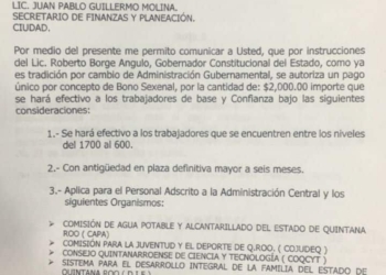 Autorizan bono de «2 mil pesotes» para los trabajadores estatales