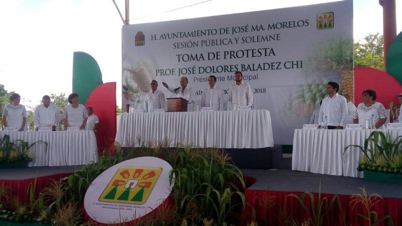 Rinde protesta José Dolores Baladez Chi, como Presidente Municipal de JMM