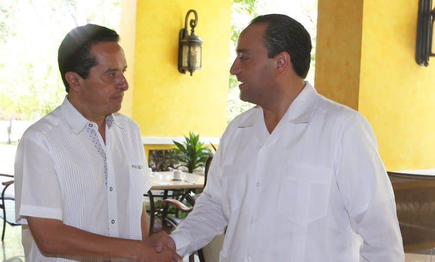 Carlos Joaquín y Roberto Borge, afinan detalles de la Transición