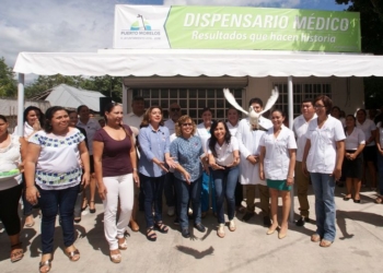 Compromiso cumplido, inaugura Laura Fernández el dispensario médico de Leona Vicario
