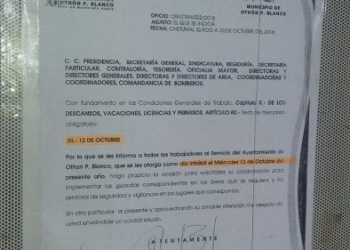 Día de la Raza, será inhábil para trabajadores del Ayuntamiento de OPB