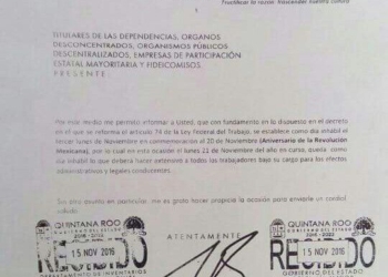 Aniversario de la Revolución Mexicana amarra lunes de puente para burócratas