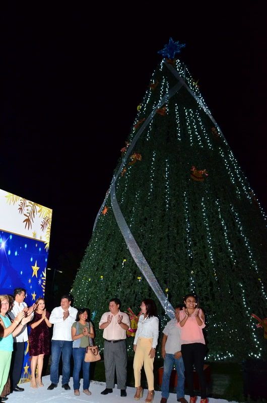 Inicia festival y encendido del árbol Navideño en el Parque de las Casitas