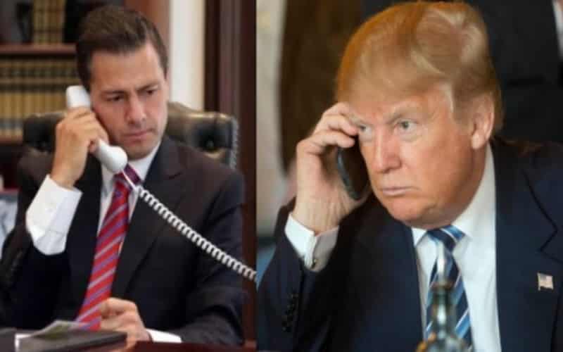 Peña Nieto y Trump sostuvieron conversación telefónica en pro del diálogo