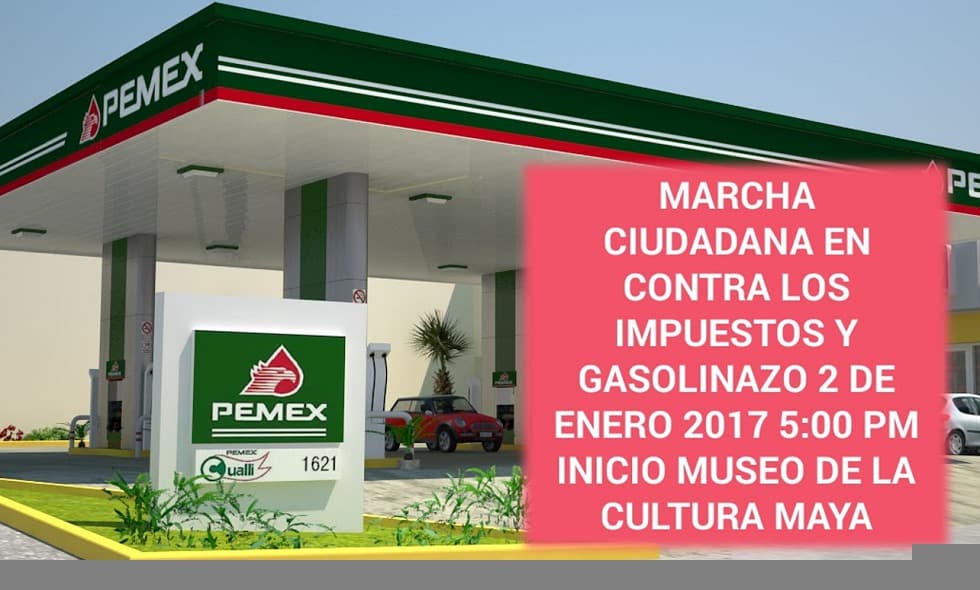 Chetumaleños marcharán este 2 de enero contra el “Gasolinazo”