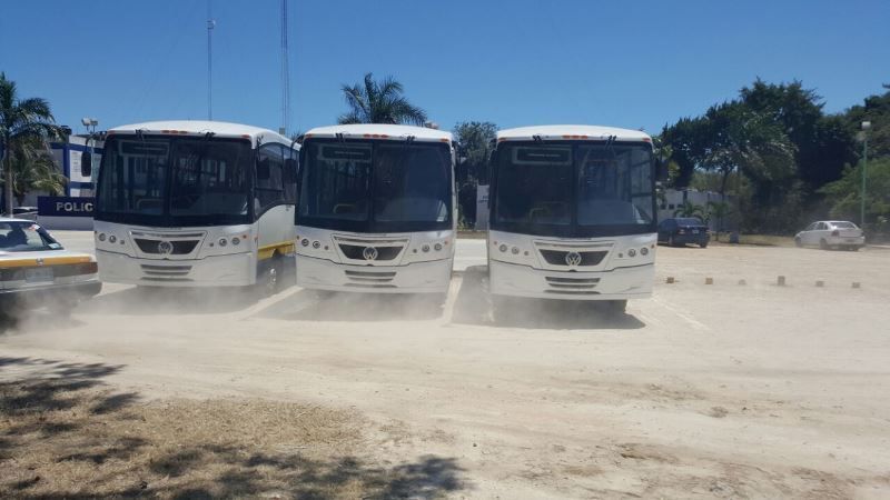 Llegan autobuses para rescate del transporte urbano de Chetumal