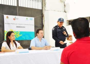 Presencia Ombudsman Estatal disculpas públicas de Secretaría de Seguridad Pública