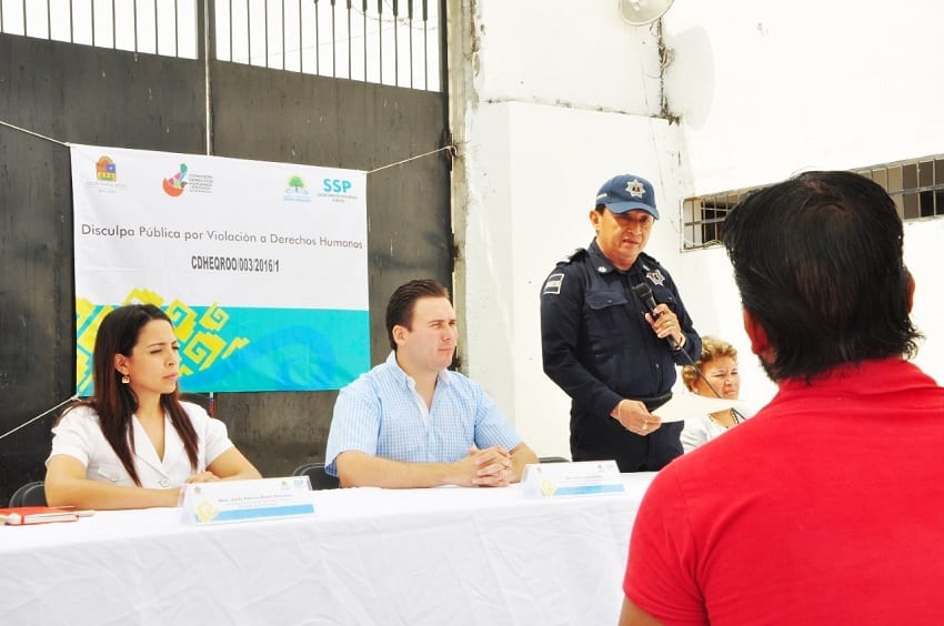 Presencia Ombudsman Estatal disculpas públicas de Secretaría de Seguridad Pública