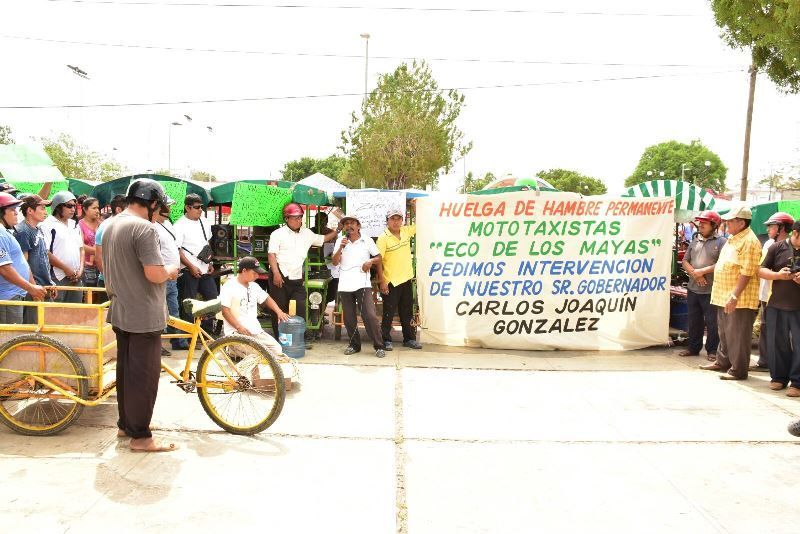 Moto taxistas de JMM hacen huelga de hambre, piden que SINTRA les deje trabajar