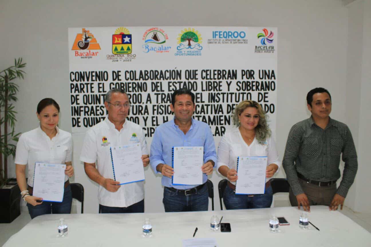 Ayuntamiento busca consolidar mejores espacios educativos para estudiantes de Bacalar
