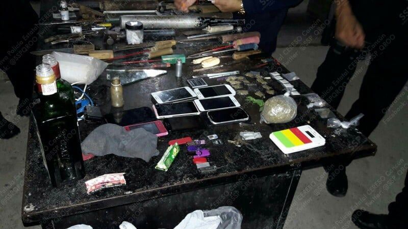 Operativo en el CERESO de Cancún