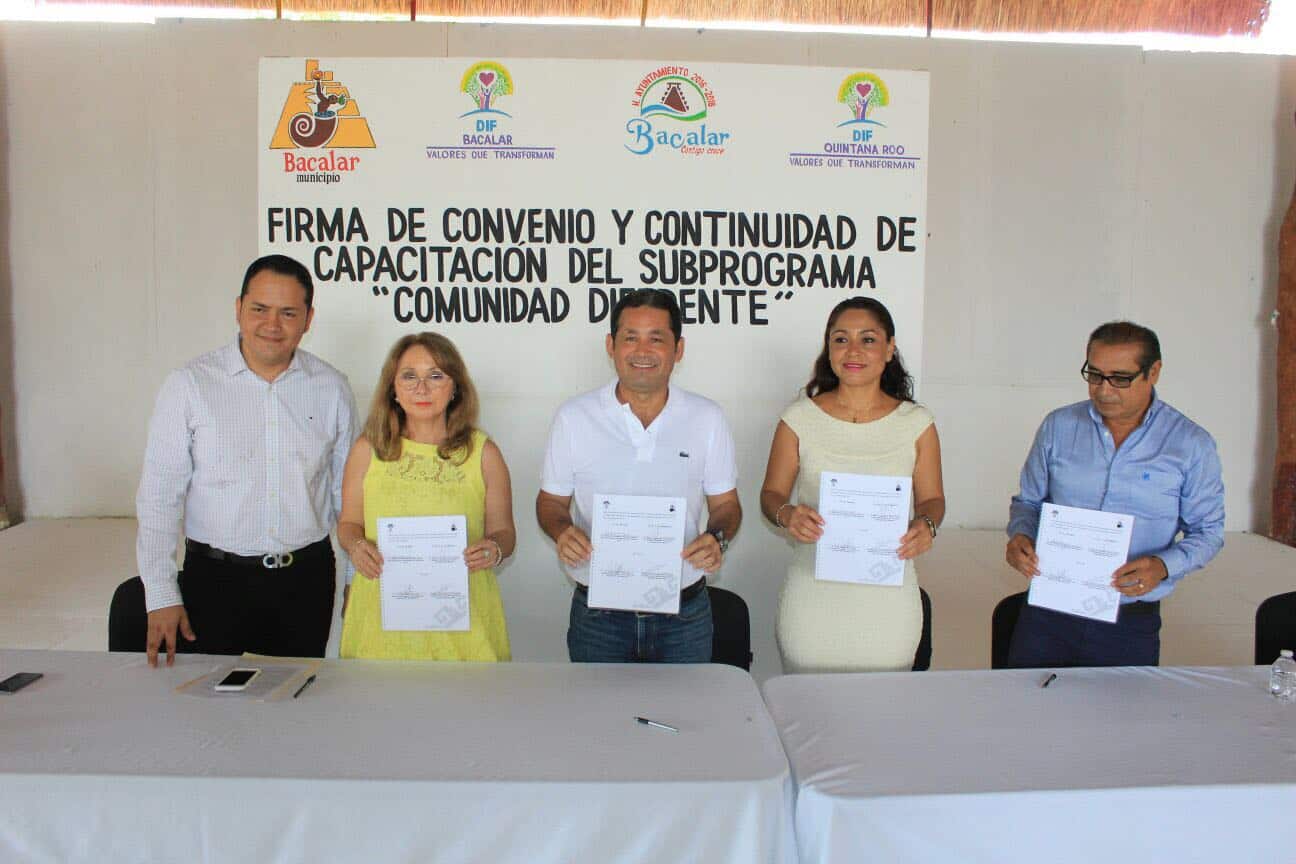 Bacalar suma fuerzas con el convenio «Comunidad Diferente» del DIF
