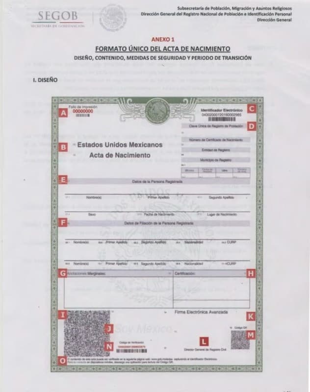 Divulgan nuevo Formato Único para Actas de Nacimiento