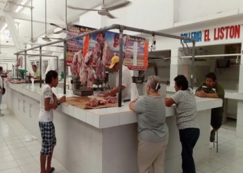 Limitada venta de carne en mercados de Chetumal tras paso de la tormenta Franklin