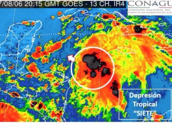 Se forma la Depresión Tropical 7 en aguas del Mar Caribe