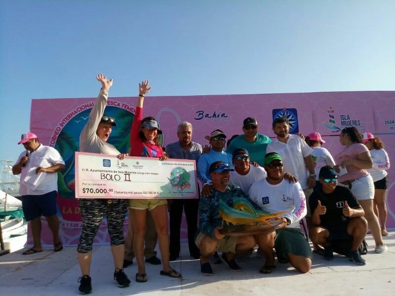 Bolo II gana 4to Torneo de Pesca Internacional Femenil «Dorada del Caribe» de Isla Mujeres