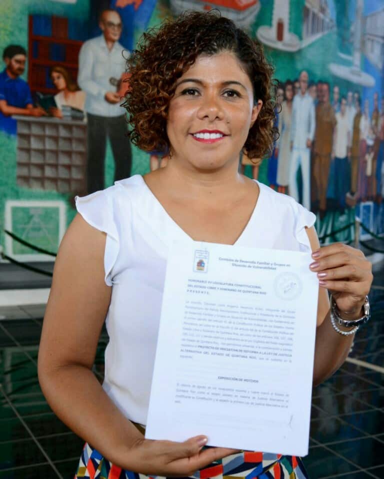 Presenta Leslie Hendricks iniciativa para fortalecer Justicia Alternativa en Quintana Roo