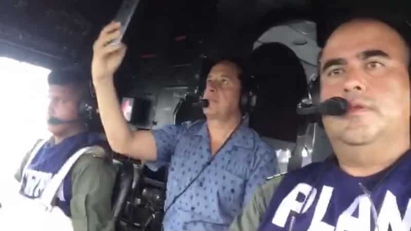 La Semar y Gobernador del Estado de Q. ROO, realizan vuelo de reconocimiento tras el paso de la tormenta tropical “franklin”