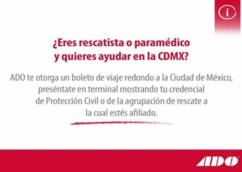 ADO ofrece boletos de cortesía a rescatistas que quieren viajar a Estados afectados por sismo