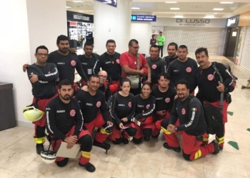 Parten brigadistas de Q. Roo al centro del país para colaborar en tareas de rescate por terremoto