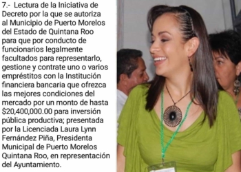 Voraz, pretende Laura Fernández endeudar al municipio más joven de Quintana Roo