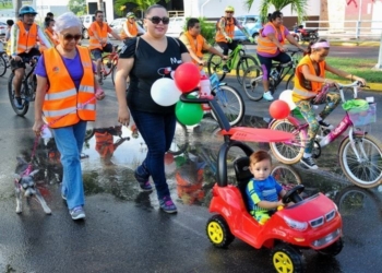 ((FOTOS)) Ciclistas, amigos, familias se dieron cita en la 1a rodada familiar