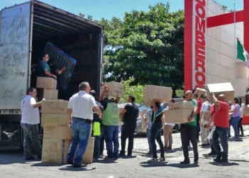 Bomberos de Cancún cierran su centro de acopio con 150 toneladas de ayuda recaudadas