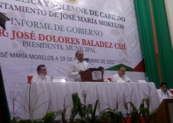 Rinde Jose Baladez su Primer Informe de Gobierno ante los morelenses