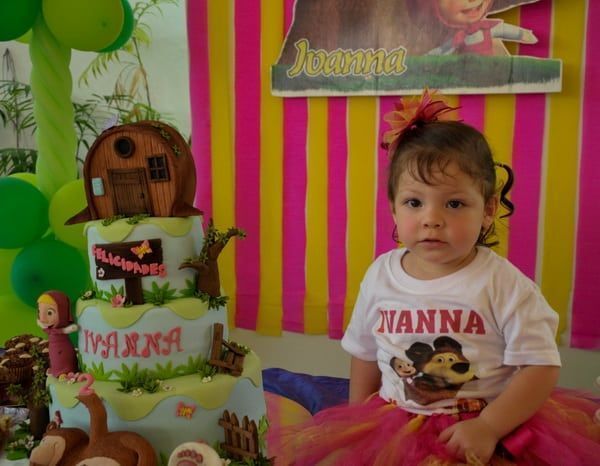 Divertida fiesta para Ivanna por su segundo año de vida, el tema de la fiesta fue Masha y el Oso