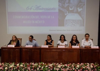 El TEQROO y el IEQROO conmemoran el 64 Aniversario del Voto de la Mujer en México