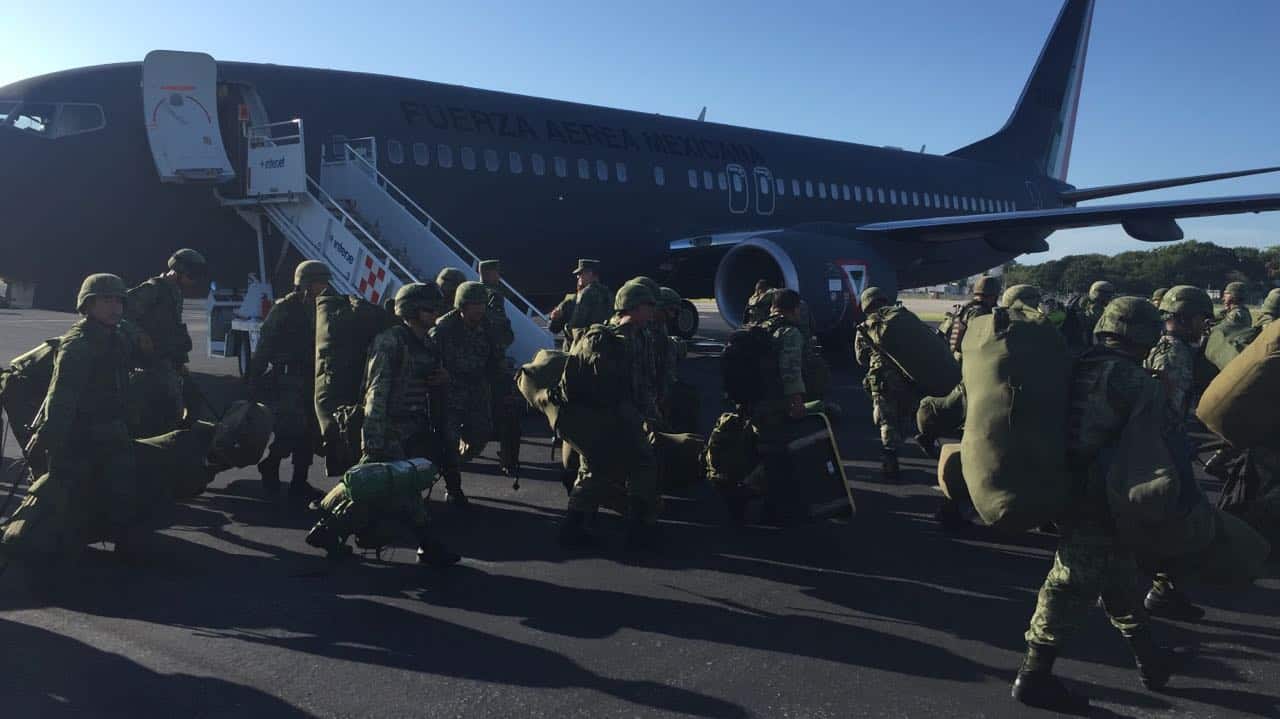 Parten militares de Quintana Roo en refuerzo de acciones al estado de Tamaulipas