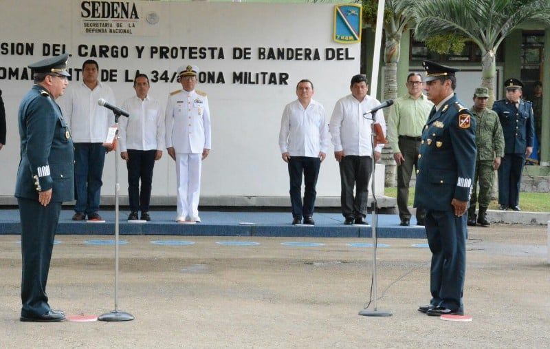 Miguel Ángel Huerta Ceballos, asume el mando de la 34a. Zona Militar