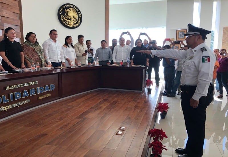 Joaquín Morales releva a Juan Rodríguez Olvera en la Policía Municipal de Solidaridad