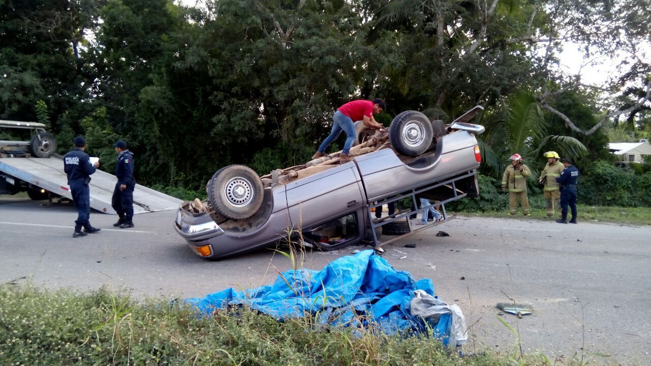 Fuerte accidente a la entrada de Chetumal; 12 lesionados