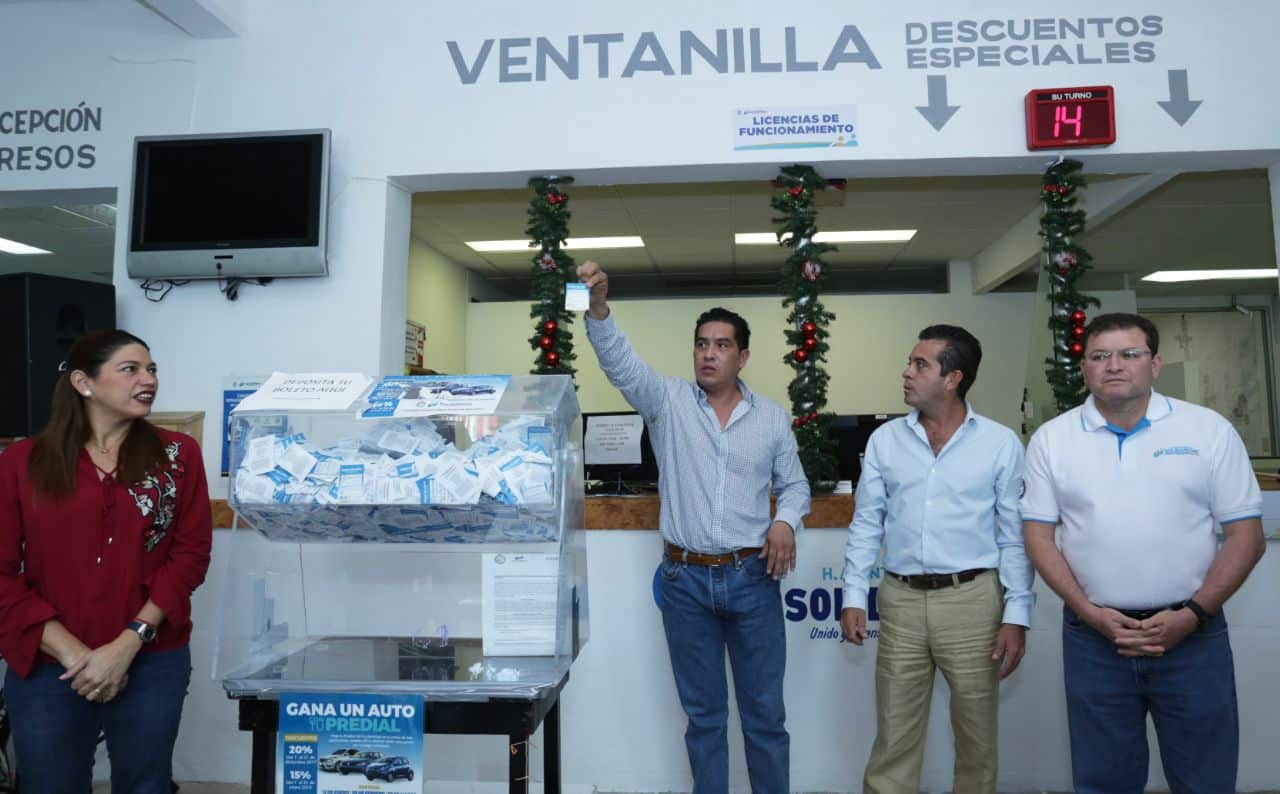 Con sorteo «Gana un auto con tu predial», extienden beneficios a los solidarenses