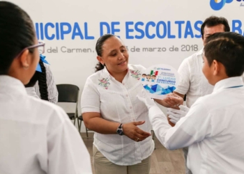 Enaltecen en Solidaridad valores cívicos con Certamen de Escoltas de Bandera