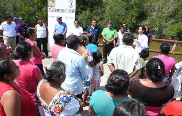 Anuncia Paoly Perera reconstrucción del puente Santa María Poniente-Naranjal