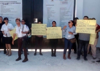 Trabajadores del Cereso de Cancún, exigen seguridad y mejores condiciones laborales