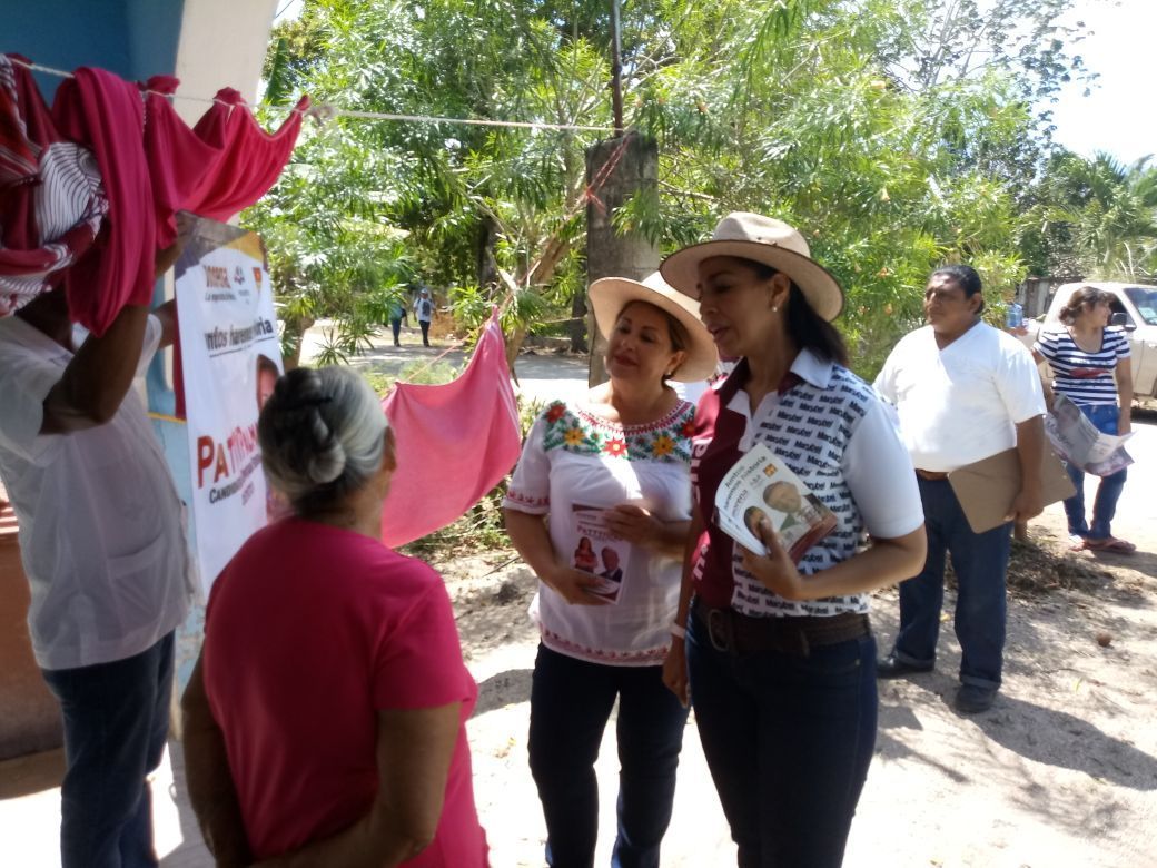 Maribel Villegas y Paty Palma, llevan sus propuestas de «un cambio verdadero» a Bacalar
