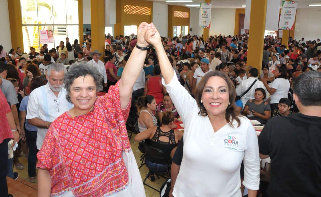 Todo el respaldo para Cora Amalia, externa Beatriz Paredes en Chetumal