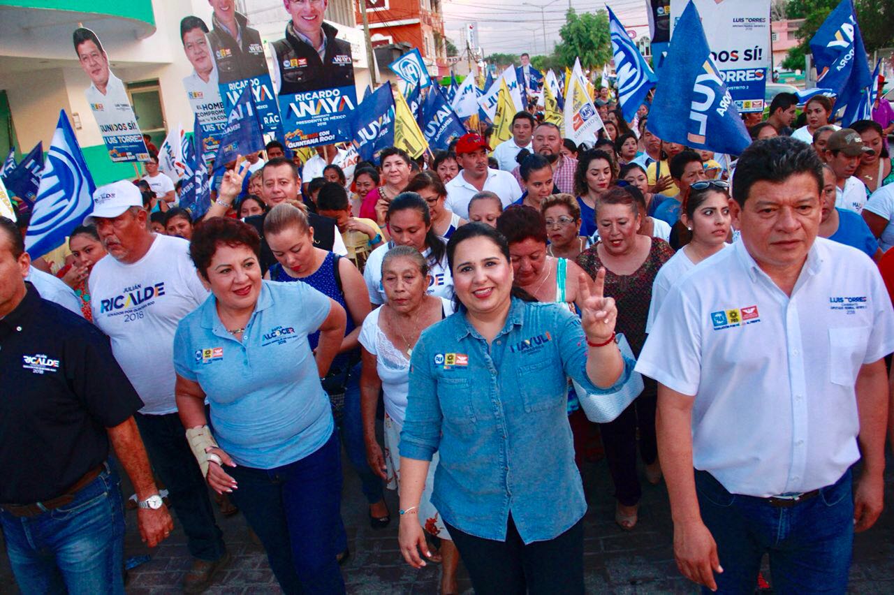 Garantiza el Frente trabajar por un México incluyente, estable y en paz: Mayuli