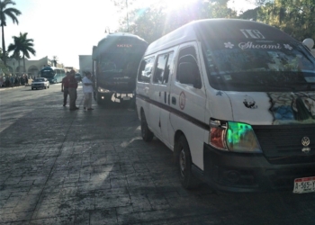Autobús de Xcaret, quería hacer gala en pleno Centro Histórico de Valladolid