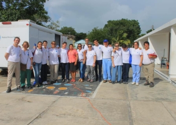 Caravana de salud en Otilio Montaño