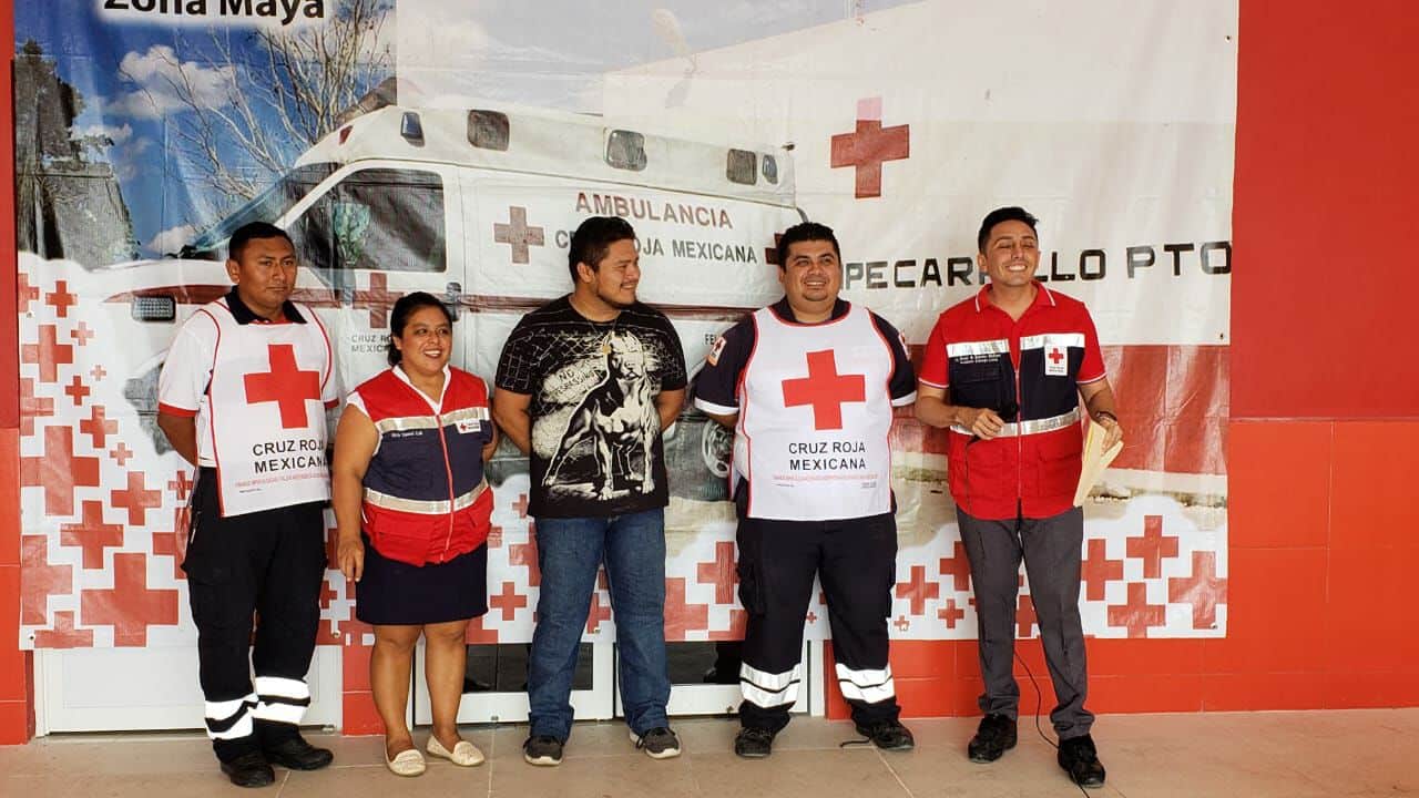 Instala Cruz Roja centro de acopio para damnificados de Chumpón
