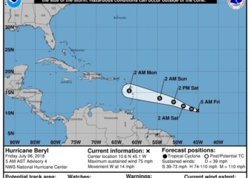 Se forma el huracán “Beryl” en el Atlántico, se ubica lejos de Quintana Roo