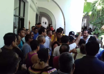 Se manifiestan policías de Benito Juárez