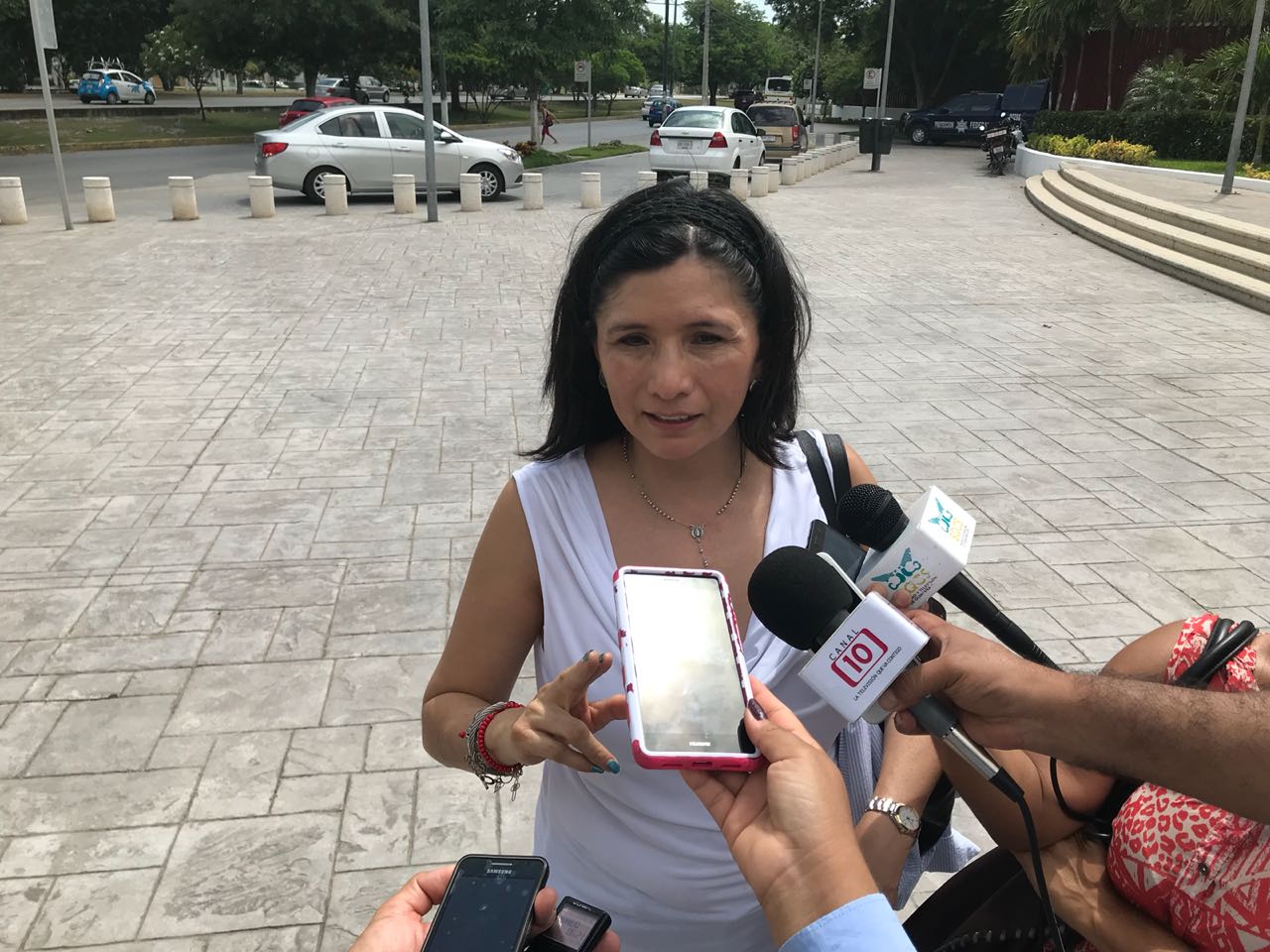 Declara Mayra San Román ante el Juzgado Cuarto de Distrito en Cancún