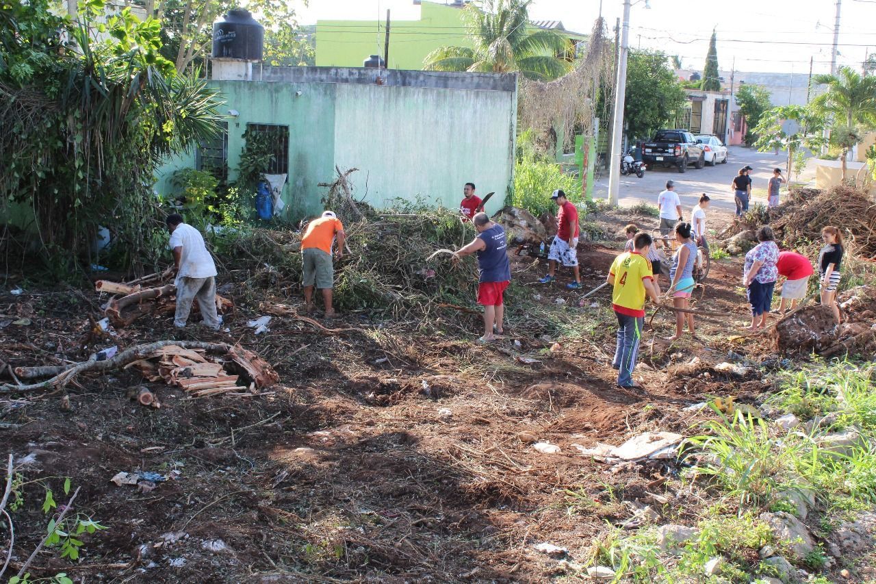 Vecinos se ponen manos a la obra