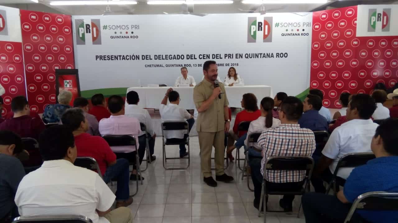 Francisco Moreno Merino como delegado del PRI en Quintana Roo