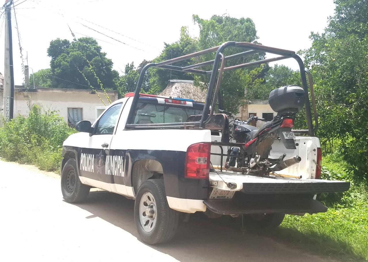 Recuperan motocicleta robada pero sin algunas piezas